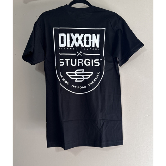 Dixxon Tee Shirt Mens Size Large Black Ride Roar Rally Badge Sturgis New - Picture 4 of 5
